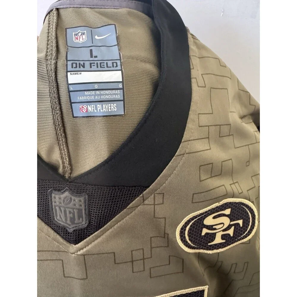 Nike 49ers Nick Bosa #97 Salute to Service On Field Jersey Size L Olive Camo